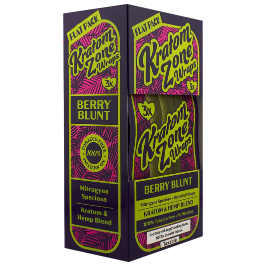 Kratom Zone Hemp Wraps 15pk / 3ct - A1 WHOLESALE LLC