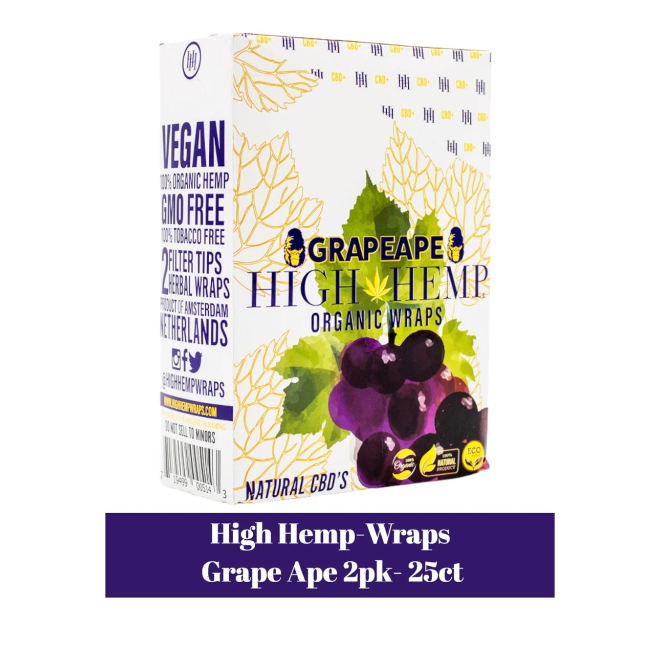 High Hemp Wraps 25ct - A1 WHOLESALE LLC