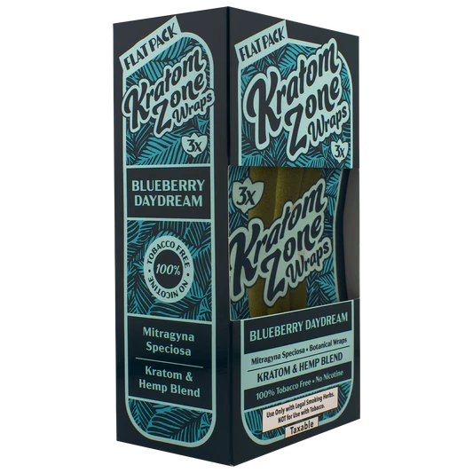 Kratom Zone Hemp Wraps 15pk / 3ct - A1 WHOLESALE LLC