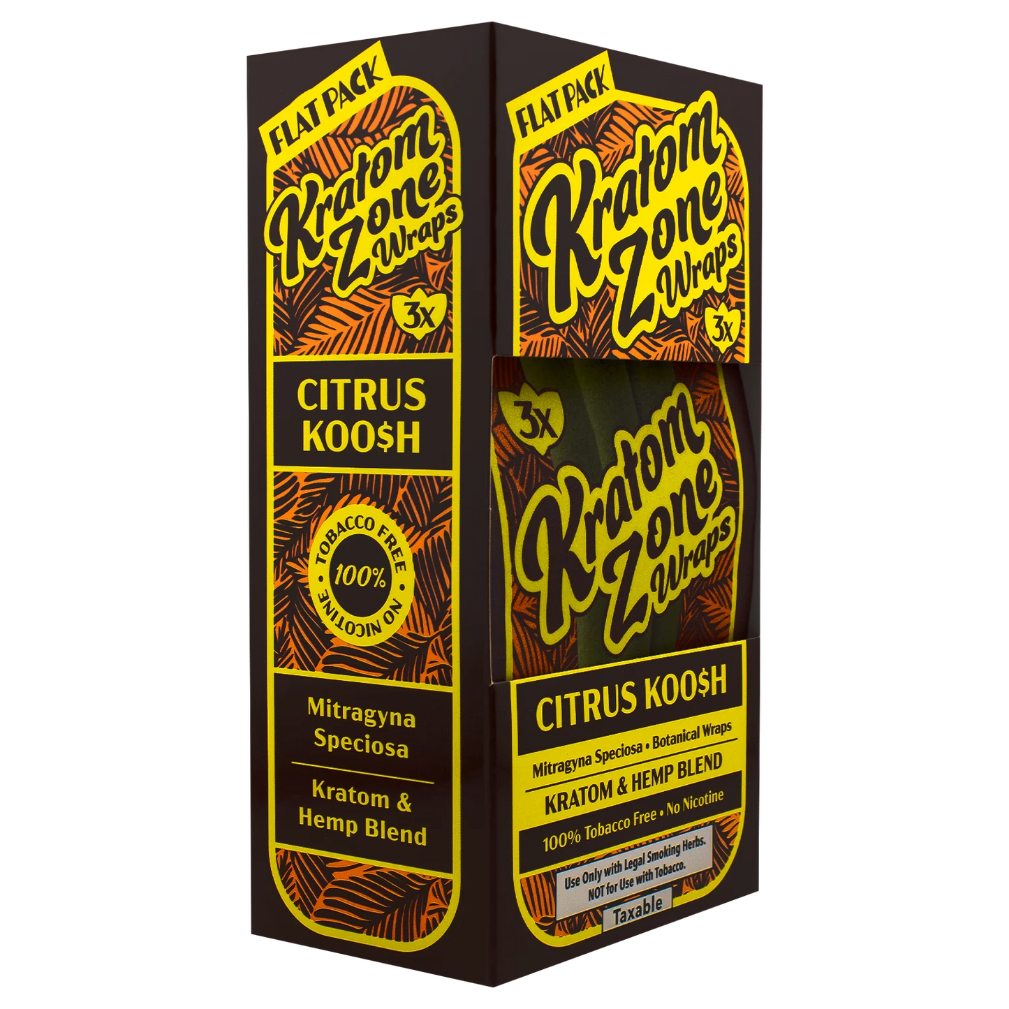 Kratom Zone Hemp Wraps 15pk / 3ct - A1 WHOLESALE LLC