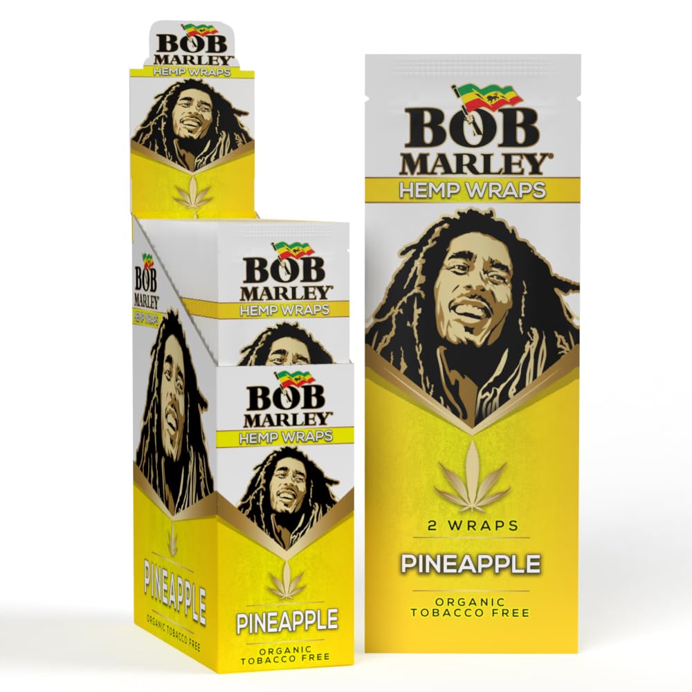 BOB MARLEY HEMP WRAPS 25CT| DISPLAY - A1 WHOLESALE LLC
