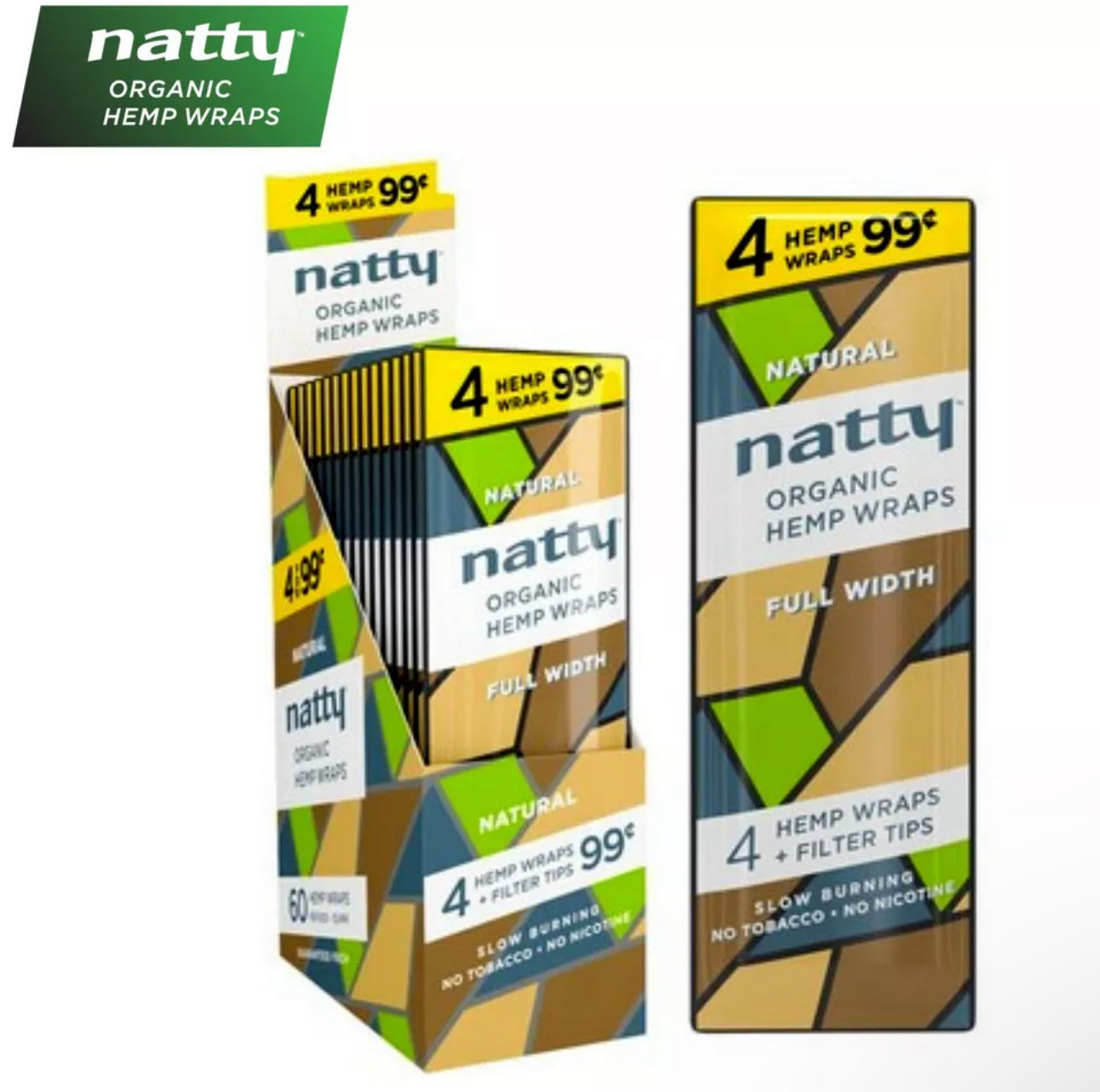 Natty Hemp Wraps 15ct - A1 WHOLESALE LLC
