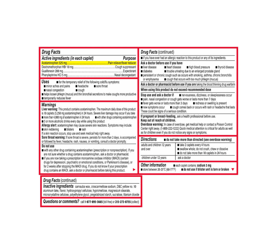 TYLENOL Cold + Flu Severe Medicine 24ct - A1 WHOLESALE LLC