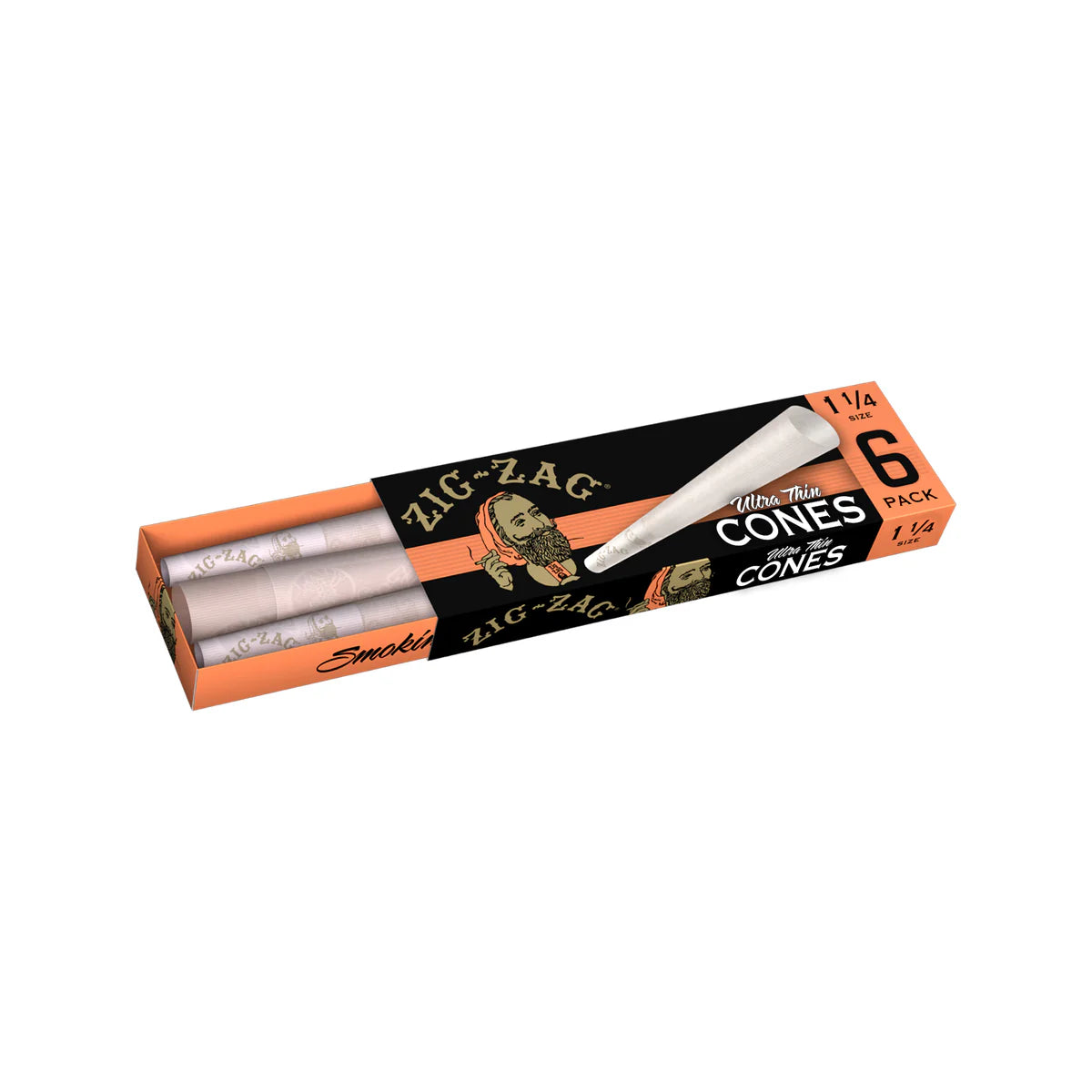 Zig Zag Ultra Thin Cones 1 1/4 24ct / 3pk - A1 WHOLESALE LLC