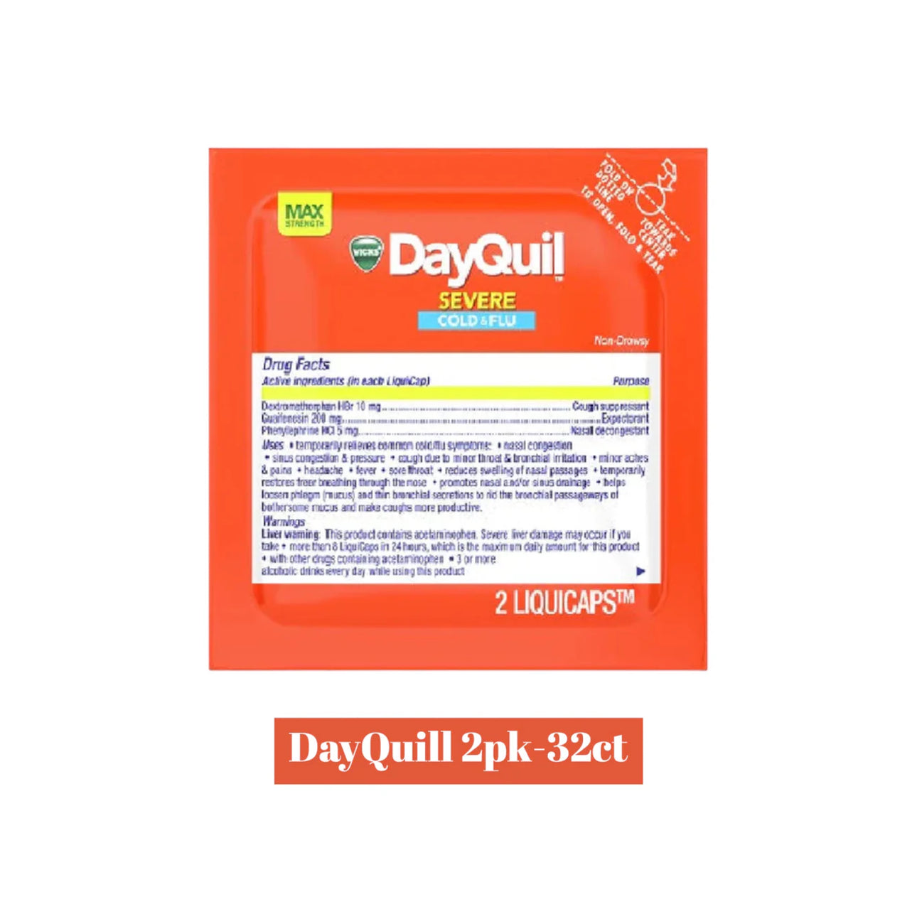 DayQuil Cols & Flu Caplets 2pk- 32ct - A1 WHOLESALE LLC