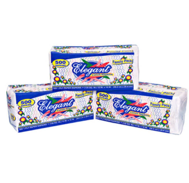 NAPKINS ELEGANT - 500ct/12pk - A1 WHOLESALE LLC