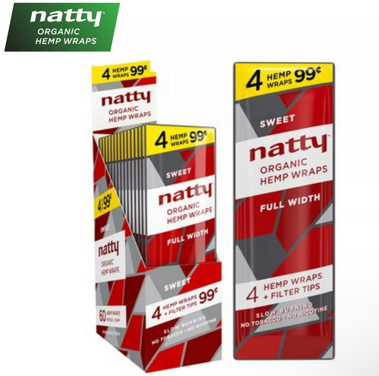 Natty Hemp Wraps 15ct - A1 WHOLESALE LLC