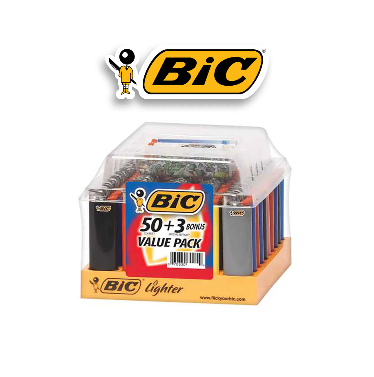 Bic Lighter Classic 50ct +3 free - A1 WHOLESALE LLC