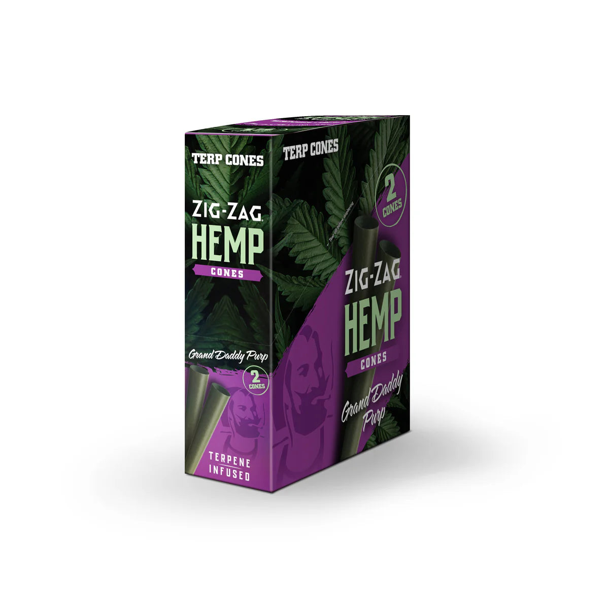 Zig-Zag Hemp Cones Grand Daddy Purple 15ct / 2pk - A1 WHOLESALE LLC