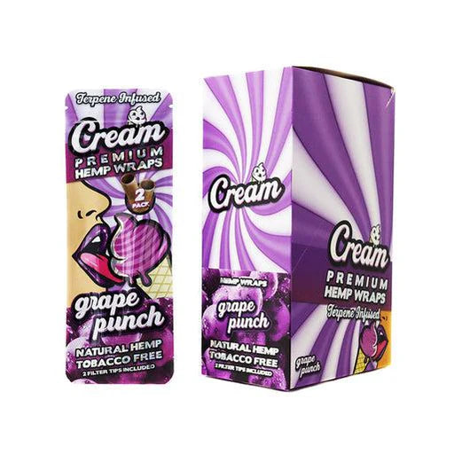 Cream Hemp Wraps Grape Punch 25ct - A1 WHOLESALE LLC