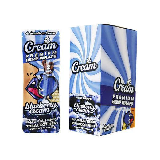 Cream Hemp Wraps Blueberry Cream 25ct - A1 WHOLESALE LLC