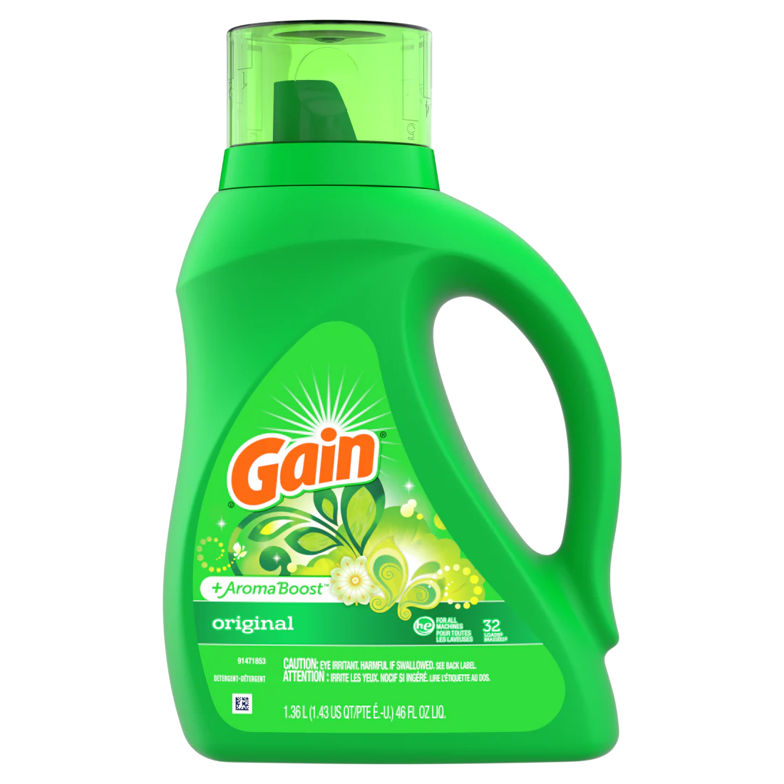 Gain + Aroma Boost Liq. HE Original 32 Loads - 46oz/6pk - A1 WHOLESALE LLC