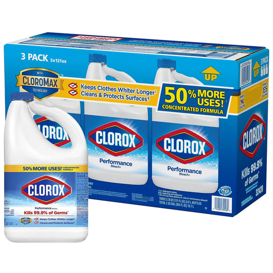 Clorox Performance Bleach - 121oz/3pk - A1 WHOLESALE LLC