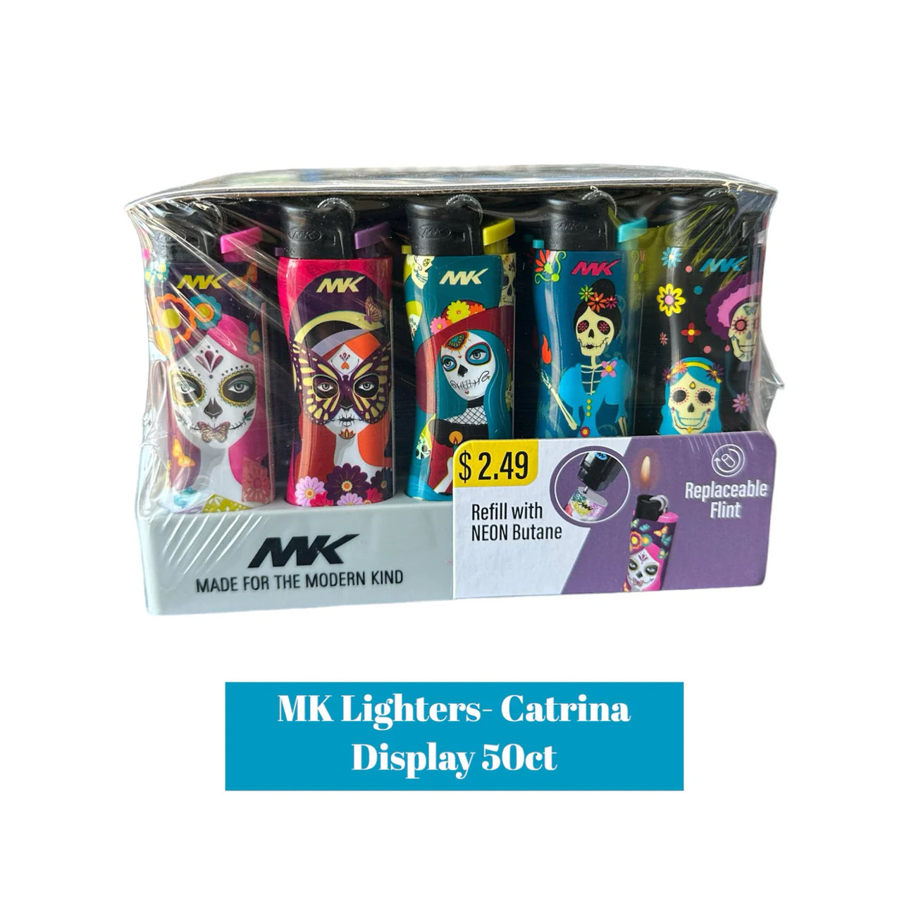 MK Lighter Design Catrina 50ct - A1 WHOLESALE LLC
