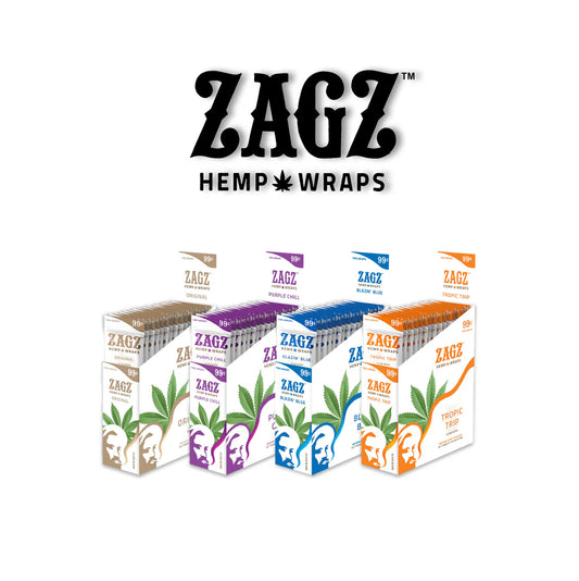 Zagz Hemp Wraps 2pk / 25ct - A1 WHOLESALE LLC