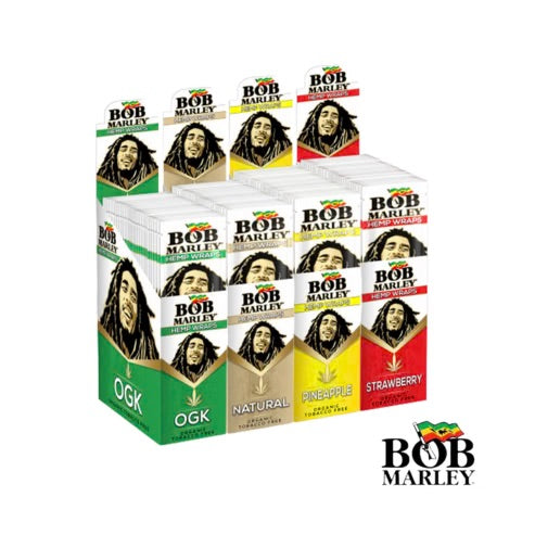BOB MARLEY HEMP WRAPS 25CT| DISPLAY - A1 WHOLESALE LLC