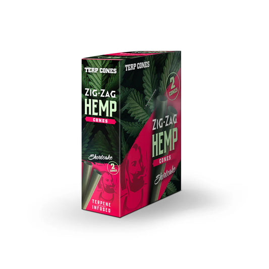 Zig-Zag Hemp Cones Shortcake 15ct / 2pk - A1 WHOLESALE LLC