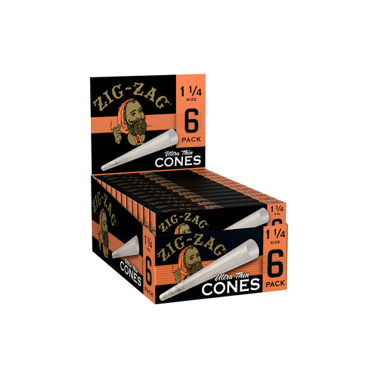 Zig Zag Ultra Thin Cones 1 1/4 24ct / 3pk - A1 WHOLESALE LLC