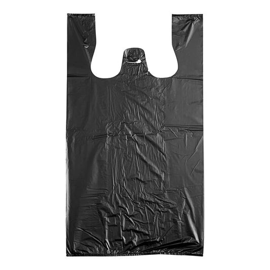 Shopping Bag 1/6 Black T-Shirt Bag 1000ct - A1 WHOLESALE LLC