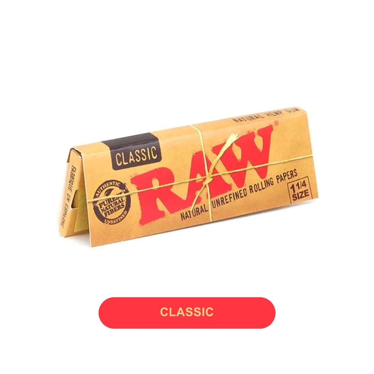Raw Rolling Papers Classic 1 1/4-24pack - A1 WHOLESALE LLC