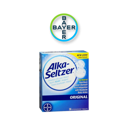 Alka Seltzer Antacid Aspirin Original 2pk- 36ct - A1 WHOLESALE LLC