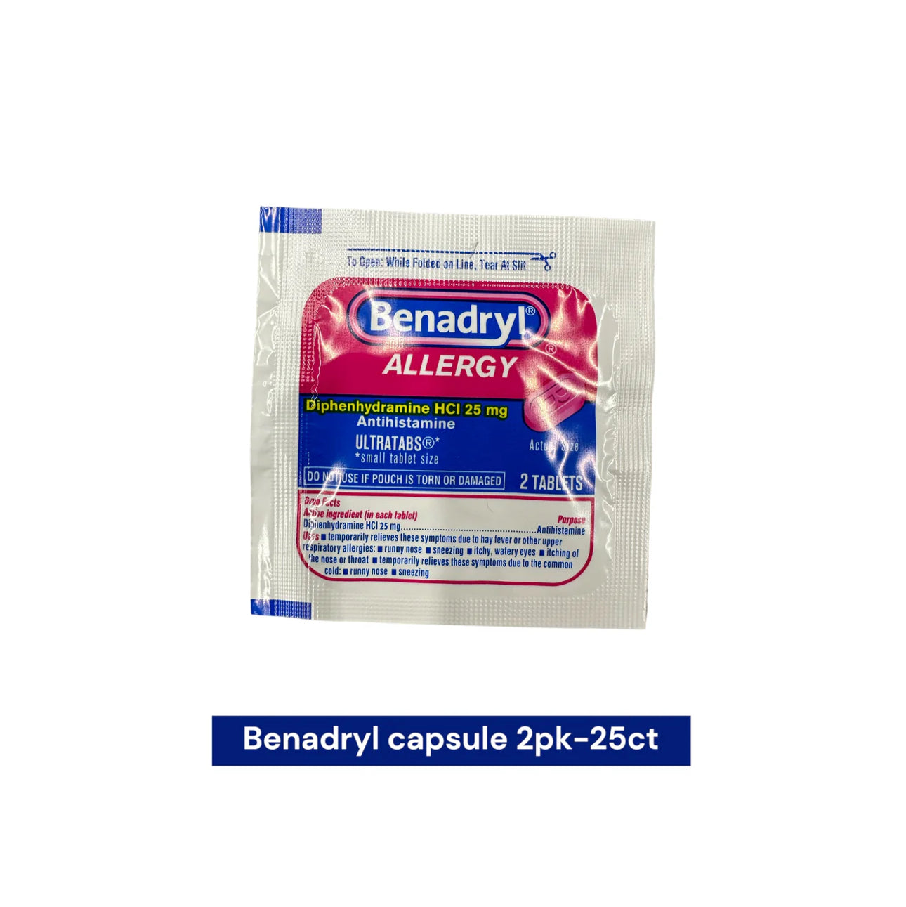 Benadryl Allergy Tablet 2pk- 25ct - A1 WHOLESALE LLC