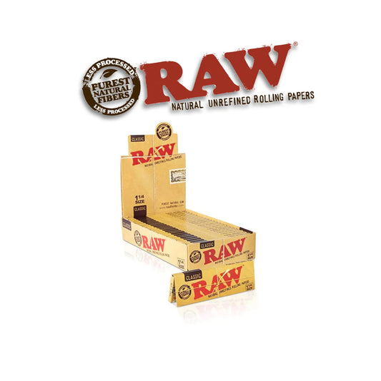 Raw Rolling Papers Classic 1 1/4-24pack - A1 WHOLESALE LLC