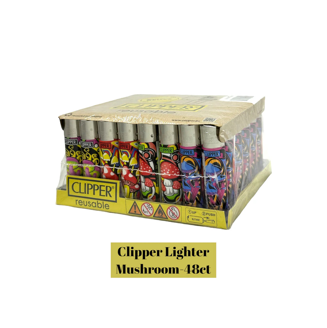 Clipper Lighter Mushroom 48ct - A1 WHOLESALE LLC