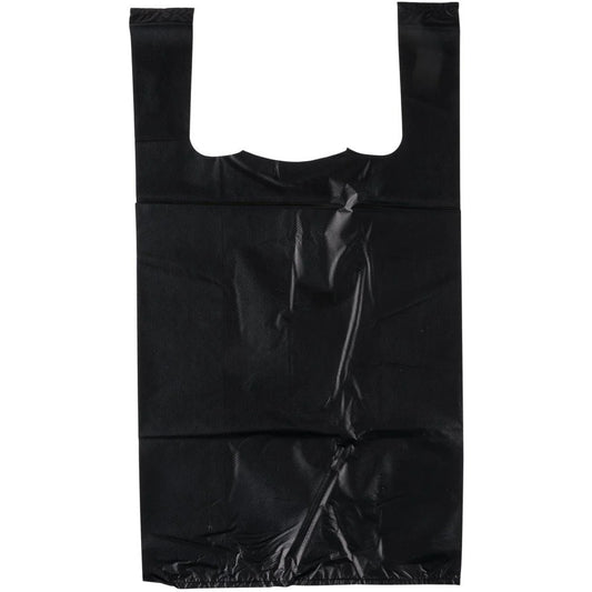 Shopping Bag 1/10 Black T-Shirt Bag 1500ct - A1 WHOLESALE LLC