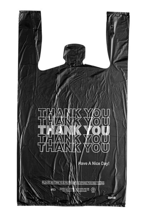 Black T-Shirt Carry-Out Bags - 1000 Pack - A1 WHOLESALE LLC