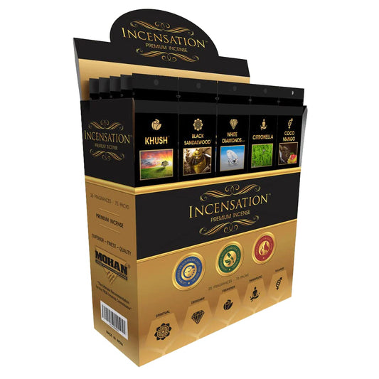 INCENSATION INCENSE 75pack Assorted 12ct - A1 WHOLESALE LLC