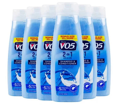 VO5 2-IN-1 MOISTURIZING SHAMPOO + CONDITIONER-15oz/6pk - A1 WHOLESALE LLC