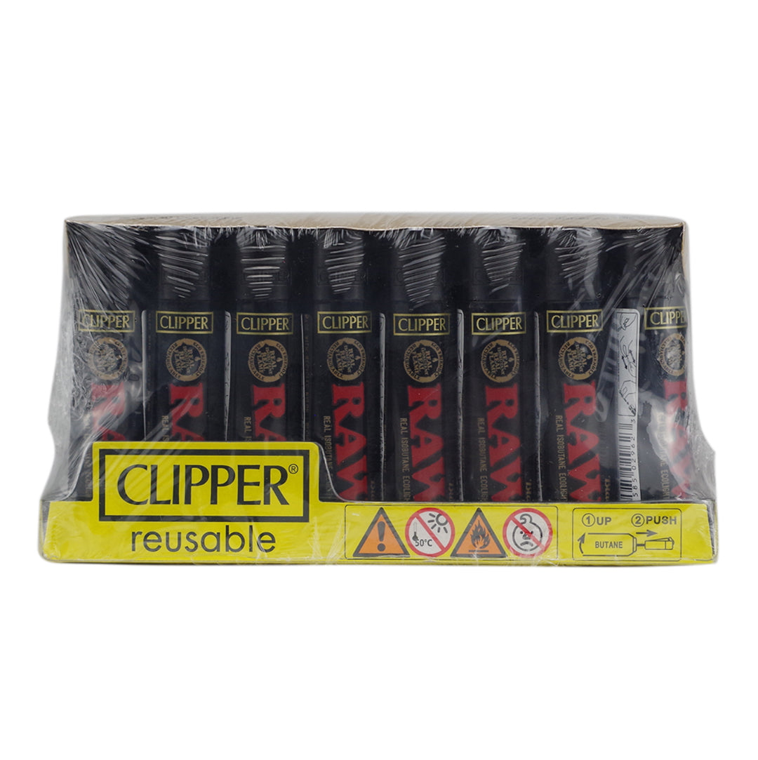 Black RAW Lighters Clipper 48ct Display - A1 WHOLESALE LLC