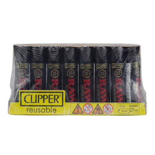 Black RAW Lighters Clipper 48ct Display - A1 WHOLESALE LLC