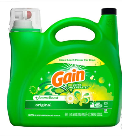 Gain Original Liquid Laundry Detergent 146 Wash Loads - 200oz/2pk - A1 WHOLESALE LLC