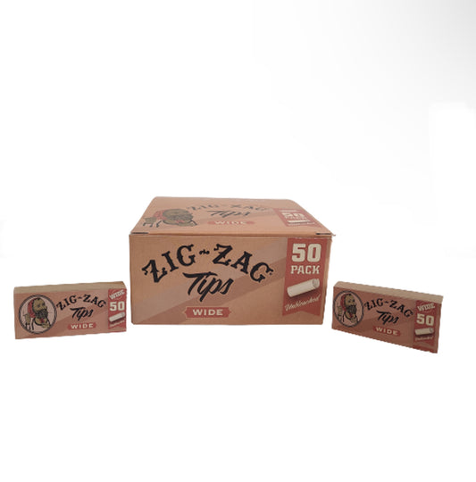 Zig-Zag Wide Rolling Tips 50ct / 50pk - A1 WHOLESALE LLC