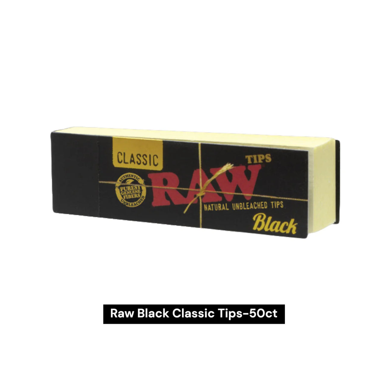 Raw Classic Tips Black-50ct - A1 WHOLESALE LLC