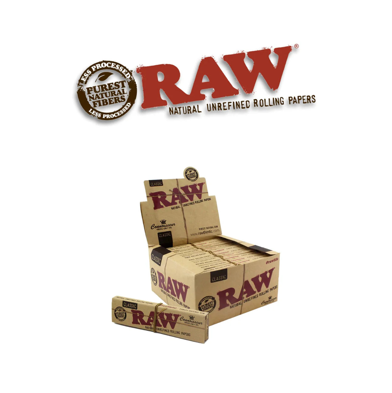 Raw Classic Connoisseur King Size Papers+Tips-24ct - A1 WHOLESALE LLC