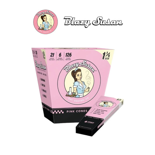 BLAZY SUSAN PINK CONES 1 1/4 21CT - 6pk - A1 WHOLESALE LLC