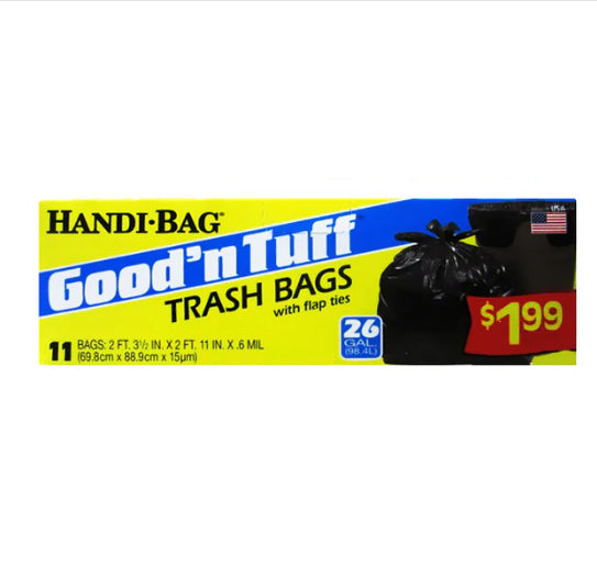 GOOD'N TUFF-BAGS Flap Trash 26gal - 11ct/12pk - A1 WHOLESALE LLC