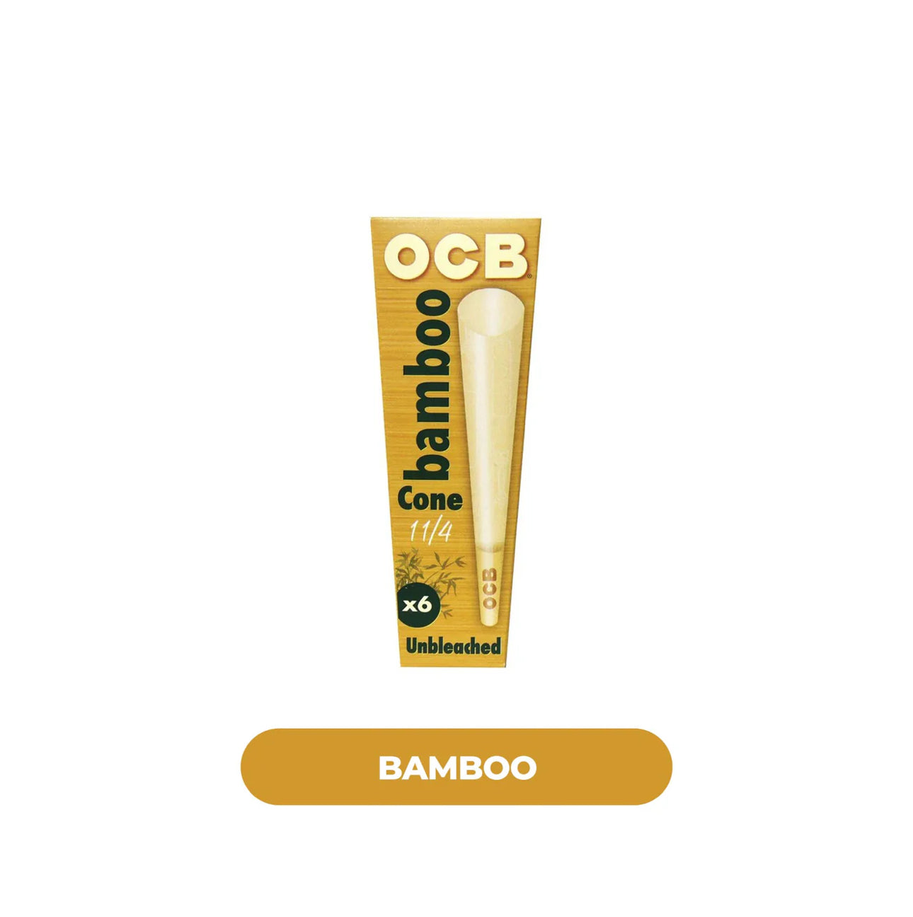 OCB Cones Bamboo 1 1/4 6pk- 32ct - A1 WHOLESALE LLC