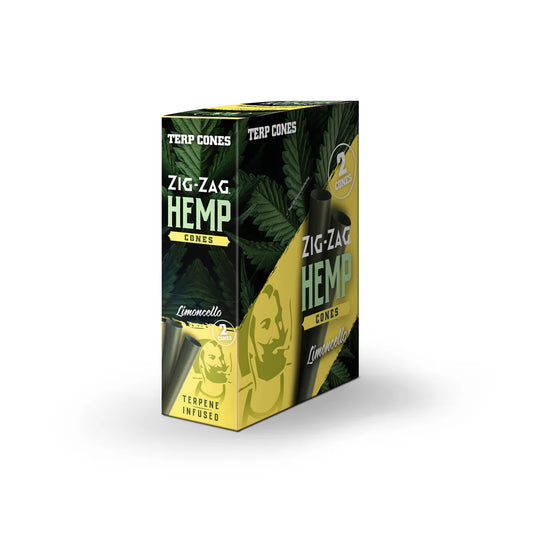 Zig-Zag Hemp Cones LimonCello 15ct / 2pk - A1 WHOLESALE LLC