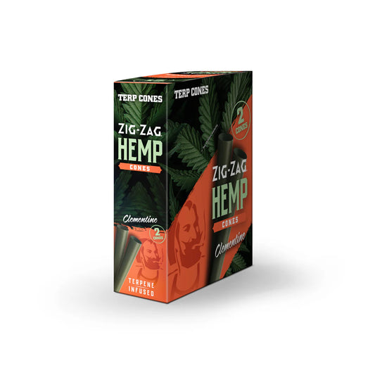 Zig-Zag Hemp Cones Clementine 15ct / 2pk - A1 WHOLESALE LLC