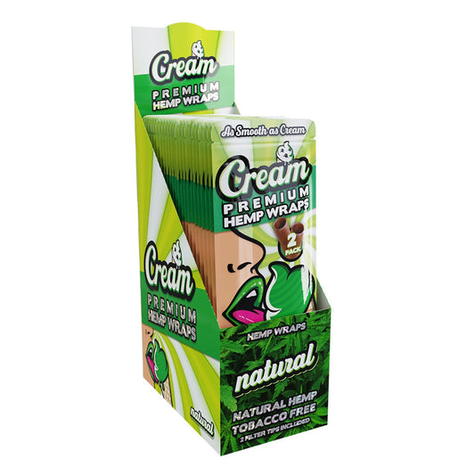 Cream Hemp Natural Wraps 25ct - A1 WHOLESALE LLC