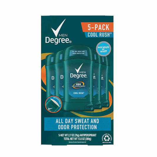 Degree Men Dry Protection Anti-Perspirant, Cool Rush - 2.7oz/5pk - A1 WHOLESALE LLC