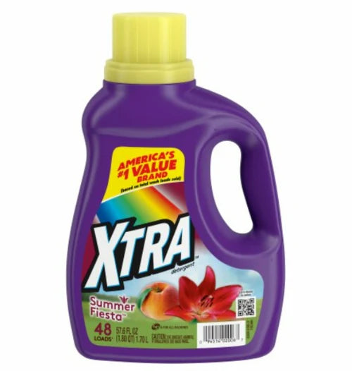 Xtra Liquid Laundry Detergent Summer Fiesta - 57.6oz/6pk - A1 WHOLESALE LLC