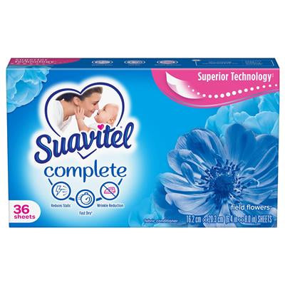 Suavitel Complete Superior Field Flower Fabric Conditioner Sheets - 36ct/12pk - A1 WHOLESALE LLC