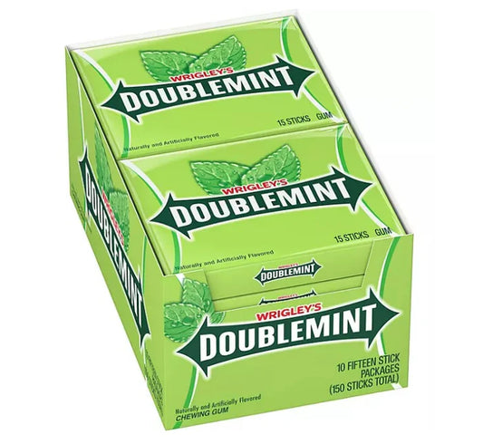 Wrigley's Doublemint Chewing Gum - 15ct/10pk - A1 WHOLESALE LLC